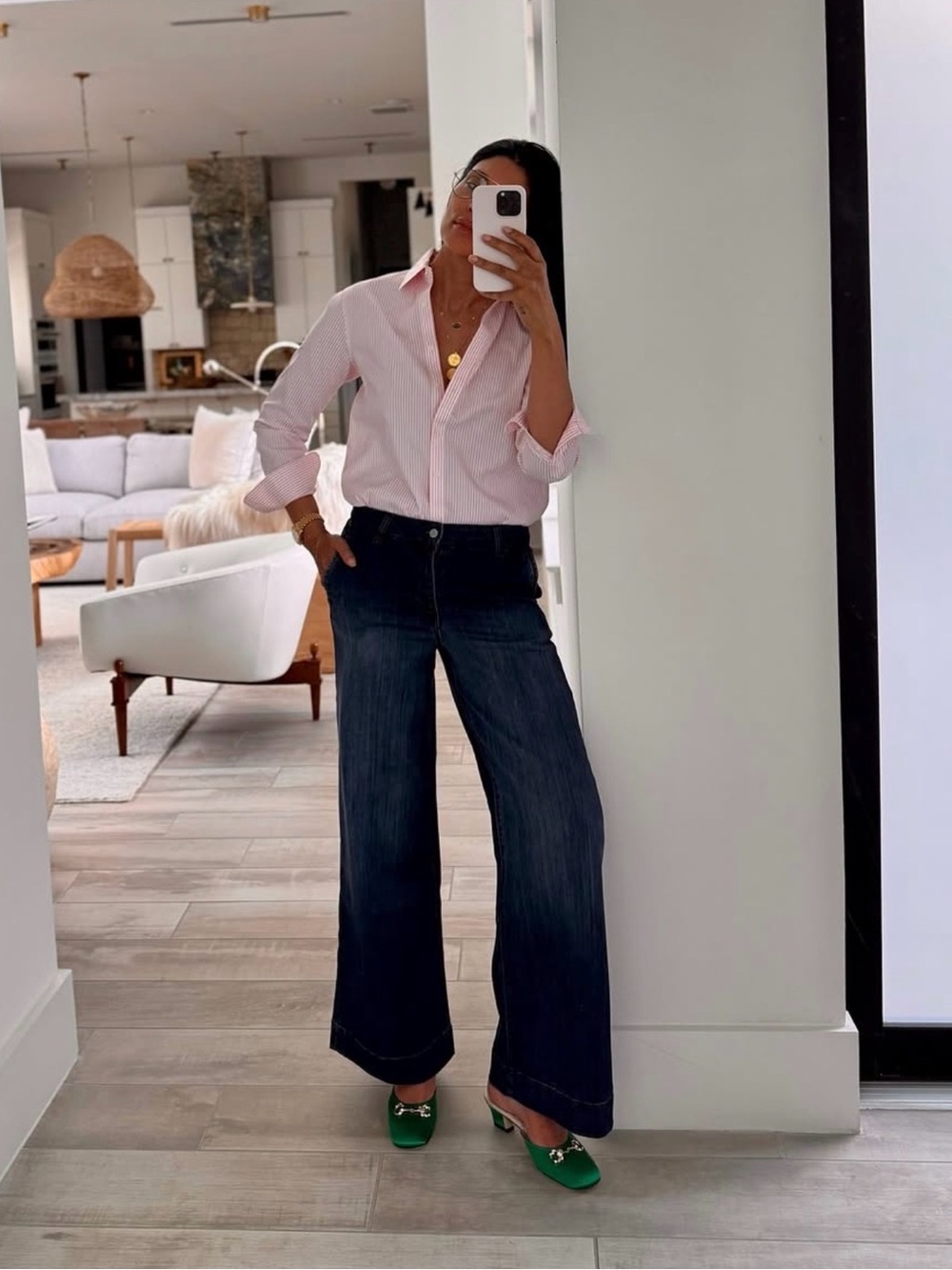 RACHEL Rachel Roy Dark Indigo Wide-Leg Jeans